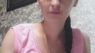 Anna Sparkle smoking and coughing + nose exhalez