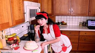 Pin-Up Housewife Sneezing & Snot Rocket Blowing On Your Sweet Suprise -Mp4 1920x1080p