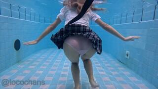 [I love underwater] I go on a rampage underwater and in my uniform! I do everything I can underwater!