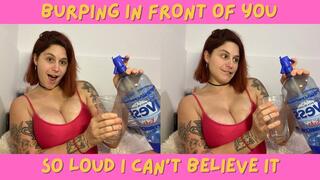 Burping ends with my Boobs out