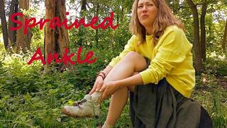 Sprained ankle and my dirty feet