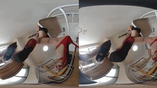 The 3DVR180 XIAOYU XINGGAN POV high-heeled sandals crush little men