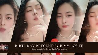 Custom - Birthday Present for my Lover - Smoking 4 Marlboro Red Cigarettes - Audible - POV - RP