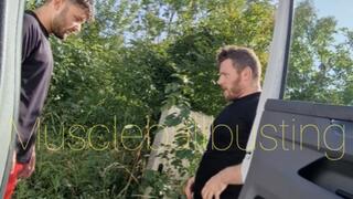 Fitboy gives 5 full strength kicks on gym parking