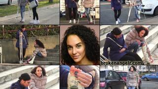 Rita Term SLWC Crutching with Cold Toes Gets a Little Help From her Friend with Foot Play (in HD 1920X1080)