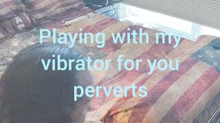 Playing with my vibrator for you perverts
