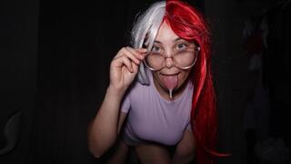 cosplay latin girl holds a costume show showing off all her bodysuits 4k