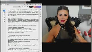Blackmail-Fantasy Contract presented & Cam Surveillance