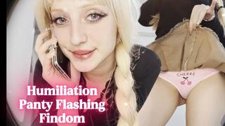 Making Fun of Your Leaky Wallet - Upskirt Tease Humiliation