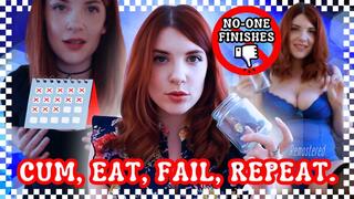 The CEI Challenge You Can’t Complete MissHannelore Takes you on a Seven Day Cum Eating Experience