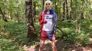 Transgender Exhibitionist Public in the forest