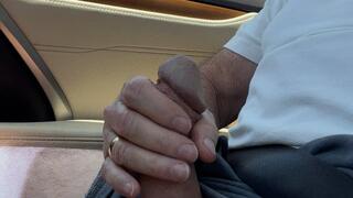 Jerkoff in car
