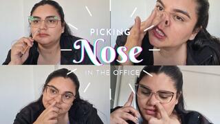 Picking my nose in the office
