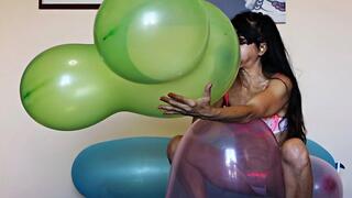 My First Time with Giant Shaped Balloons - Blow and Pop!