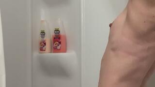 Watch Me Shower Then Use One Of My Biggest Dildo's To Stretch My Pussy Out