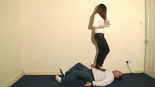 Hannah Tramples Her Slave In 4 Pairs Of High Heel Shoes