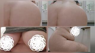 BBW Milf pov Big White Booty n XXL Belly Toilet Succulence w a Happy Ending Fart