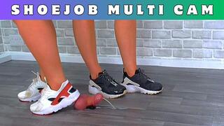 Goddess Amber - Miss Lucy - Stomping You Cum Under Our Nike Huaraches - 190 Shoejob Multi Cam - Trainers Trainer Footjob Heeljob Cumshot Trampling Ruined Orgasm