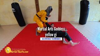 Martial Arts Goddess yellow gi selfdefense techniques