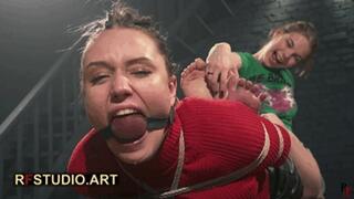 Astrid Hogtied and Tickled by Foxy - Soles and Electro Teasing (UHD 4K MP4)