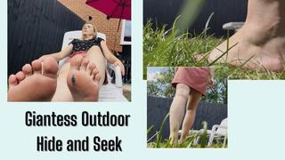 Giantess Plays Outdoor Hide and Seek