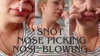 Snot Explosion Nose Blowing & Picking Fetish