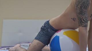 Fucking a beach ball