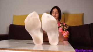Dirty Socks Sweaty Big Feet - Foot Fetish - HD MP4
