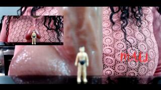 Macro Man Got Cock Comparison - Ebony Unaware Giantess Mael