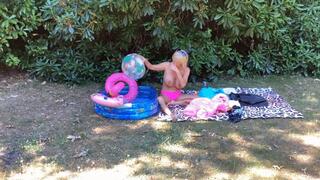 Part 2 in the garden with inflatables