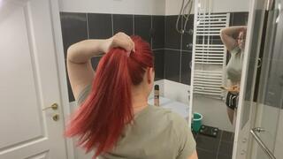 My beautiful hair in different ponytails MP4