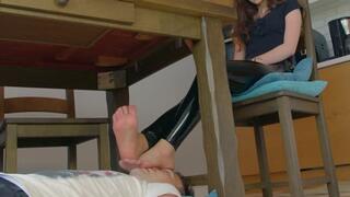 MIX - Man Serving Lisa Under Table - English And Polish Language