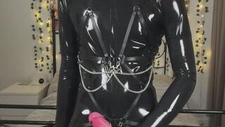 Role Play - Hung Latex Domme Orders You Around
