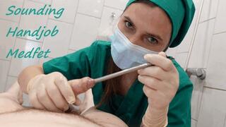 Sounding with handjob patients POV