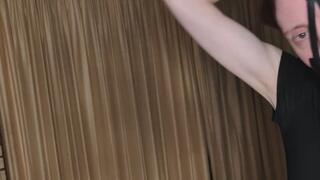 Muzzled and Suspended: Bunny’s Armbinder Strappado