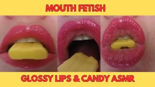 Mouth Fetish – Glossy Lips & Candy ASMR