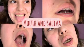Mouth whit a lot of saliva