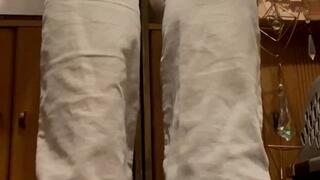 Pull Up Pant Legs Barefeet Flex