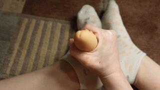 Handjob on a dildo from my POV