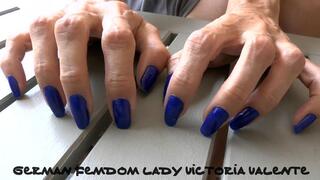 Exciting Blue Fingernail Tapping, JOI, Lady Victoria Valente
