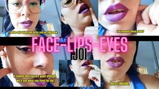 Face Worship JOI – Lip Tease, Tongue Show, Eye Contact & Slow Masturbation Orders