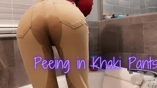 Sage Eldritch Peeing in Khaki Pants & Cotton Panties SD