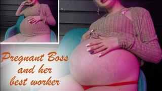 Pregnant Boss makes her best worker feeling good
