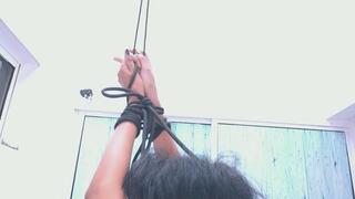 Bound in Ripped Overalls: Dildo Ride Tease