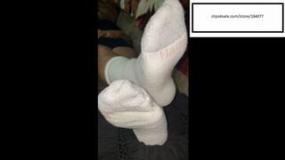 Delicious Stinky Hanes socked feet ignoring you