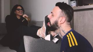 an intern's job is to smell and lick smelly feet - FOOT SMELLING - FOOT LICK