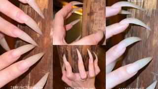 Using my Long Claws To Scratch This Wooden Column, With Sexy Scratching Sounds