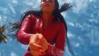 Wetter Latex Göttin