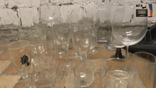 Drinking Glasses meets my spiked Wellies floor view