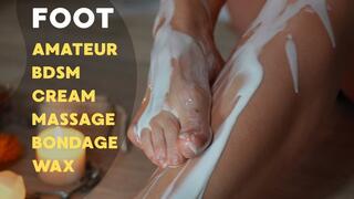 Feet cream, massage and BDSM
